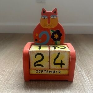 Handmade Wooden Block Calendar from Mexico
